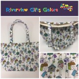 Large Tote Bag - Bird Houses Large Tote Bag - Bird Houses